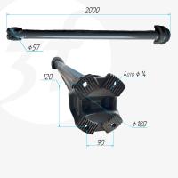 AZ9318312005_Вал карданный с подвесным подшипником, HOWO T5G, SITRAK C7H, L 2000, фланец 180, крестовина 57144, ОРИГИНАЛ_1.jpg