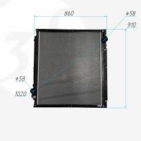752W06100-00801_Радиатор системы охлаждения HOWO T5G 2021 г.в._1