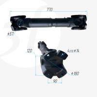 2205010-426_Вал карданный межосевой FAW J6, 4 отв. крестовина 57, Dфланец 180, L 770_1.jpg